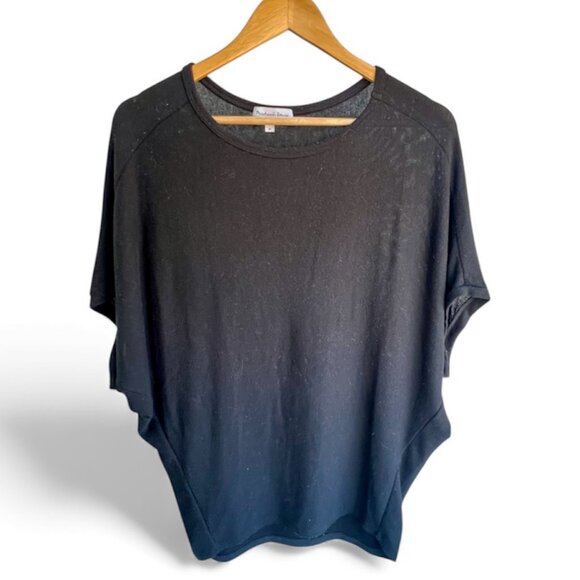 Michael Stars Verna Dolman Sleeve Knit Top Black Size M - Picture 1 of 6